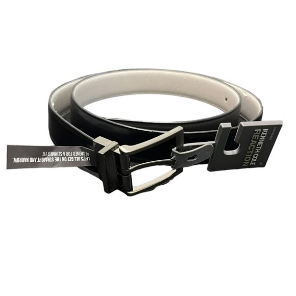 Kenneth Cole Reaction Mens Belt‎ Size 40 Black White New with Flaws - Picture 1 of 8